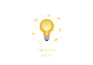 Loading Ideas Lamp Bulb Vector Illustration