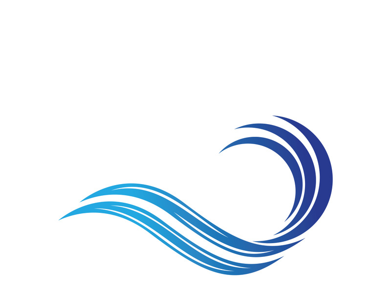 Water wave vector illustration logo template design