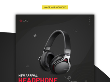 New Arrival Headphone Social media post design preview picture