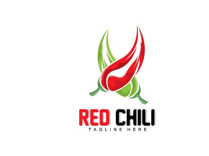 Red Chili Logo, Hot Chili Peppers Vector, Chili Garden House Illustration, Company Product Brand Illustration