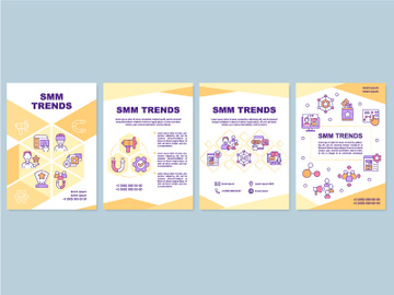 SMM trends yellow brochure template preview picture