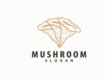 Mushroom Logo, Retro Minimalist Design, Food preview picture