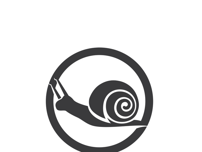 snail animal logo and symbol template