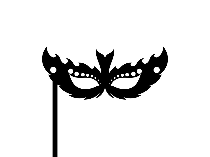 Masquerade Carnival Mask Icon and symbol vector