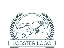 Vintage lobster logo