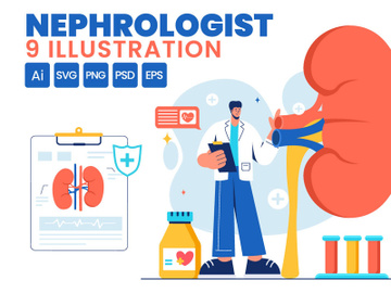 9 Nephrologist Vector Illustration preview picture