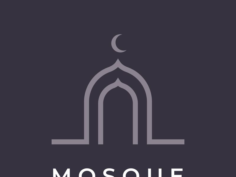 Unique,modern and creative luxury mosque logo with monogram.Logo for islamic,ramadan,company.