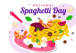 11 National Spaghetti Day Illustration