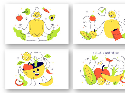 10 Holistic Nutrition Illustration