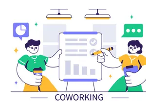 10 Coworking Business Illustration