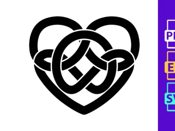 Celtic knot heart vector preview picture