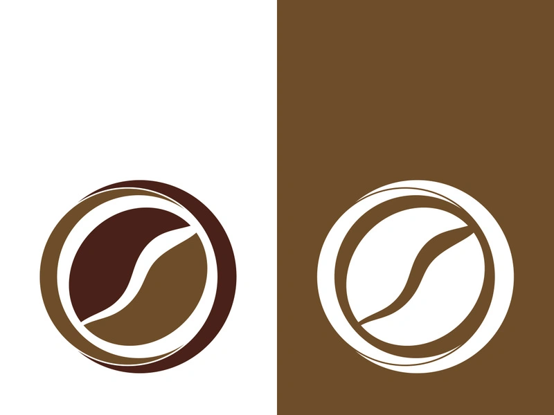 Coffee bean icon vector illustration template