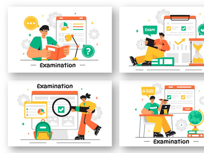 10 Educational Exam Illustration