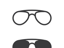 Glasses symbol vector icon