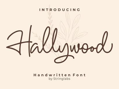 Hallywood - Handwritten Script Font