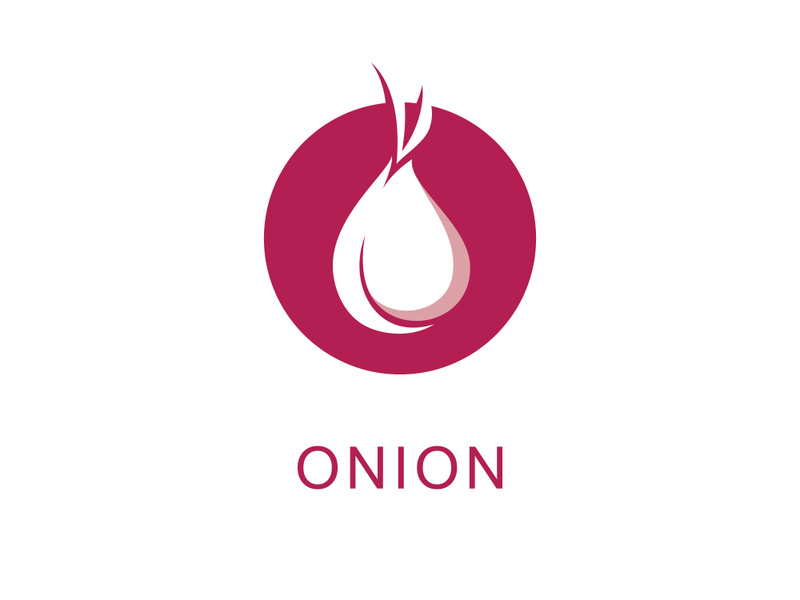 Onion logo vector , red onion icon . illustration Simple onion symbol