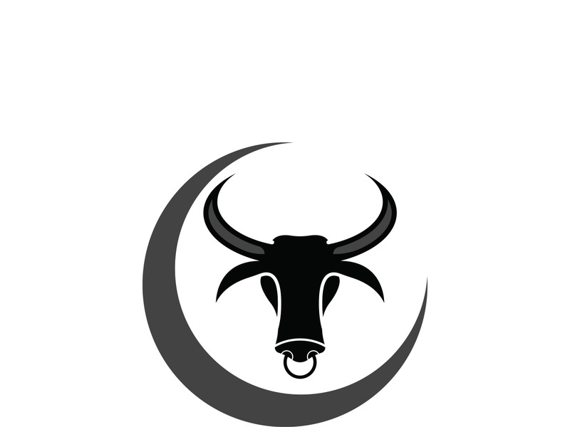 Bull head logo vector icon design illustration