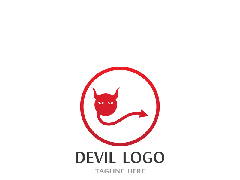 Devil logo design with a modern concept.