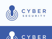 Creative design of technology digital cyber security logo with modern shield and key protection concept. Logo for business, digital and technology.