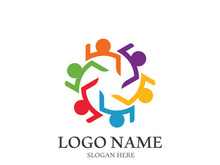 Community, network and social icon design template