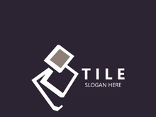 Elegant Tile Flooring Logo Design business store building Template