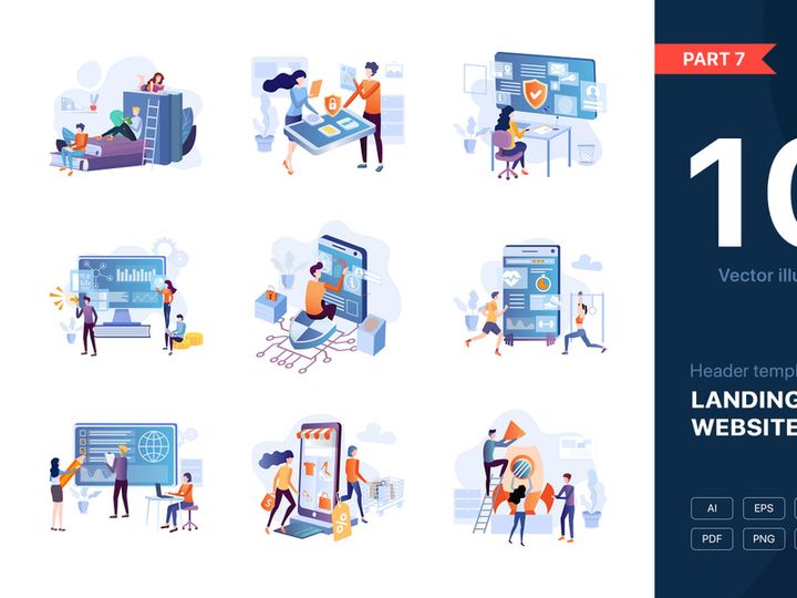 [Part 7] Website illustrations set preview picture