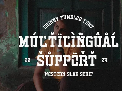 Skinny Tumbler - Western Slab Serif
