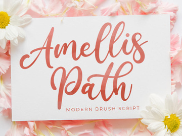 Amellis Path - Brush Script Font preview picture