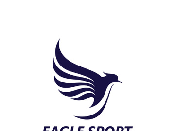 Eagle wing logo design vector image template preview picture