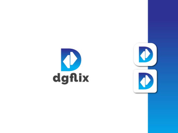 Lettermark d logo design - gradient logo - app logo - business logo preview picture