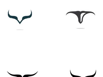 Retro vintage bull head horns logo design preview picture