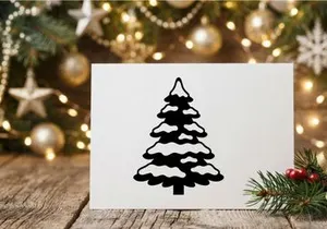 Stylized Christmas Tree Illustration for Holiday Decorations