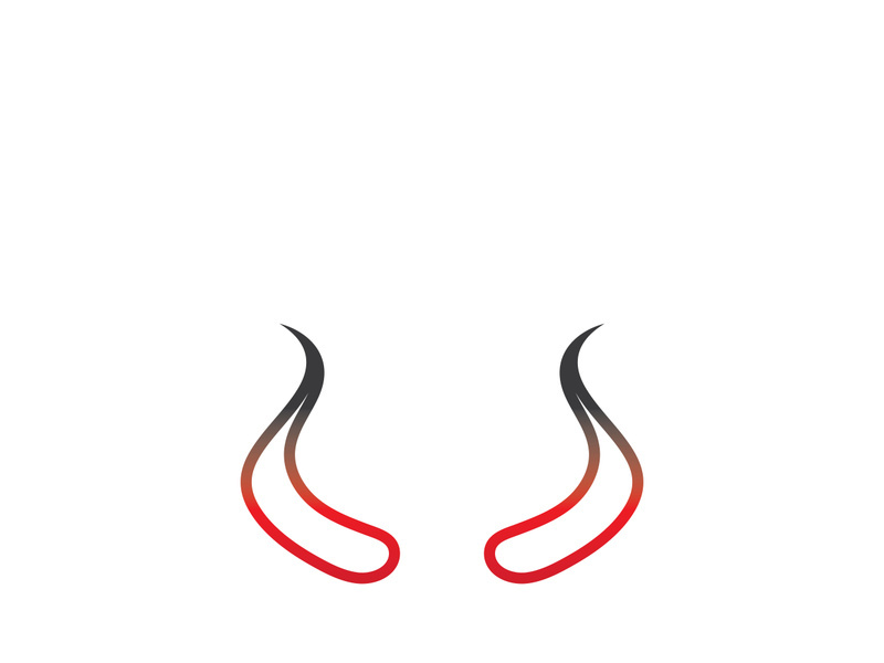 Devil horn Vector icon design illustration Template