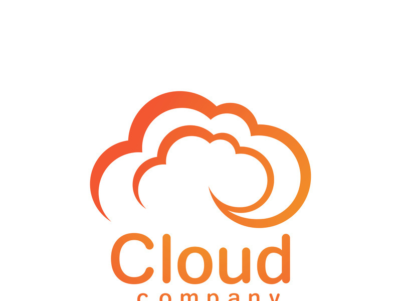 Cloud logo vector icon illustration