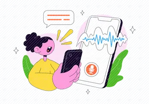 6 Voice Note Vector Illustration