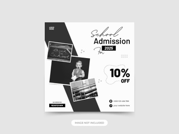 School Admission Social Media Post And Web Banner Template preview picture