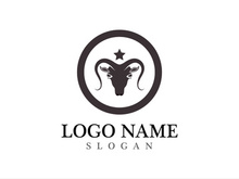 Goat logo template vector icon illustration design