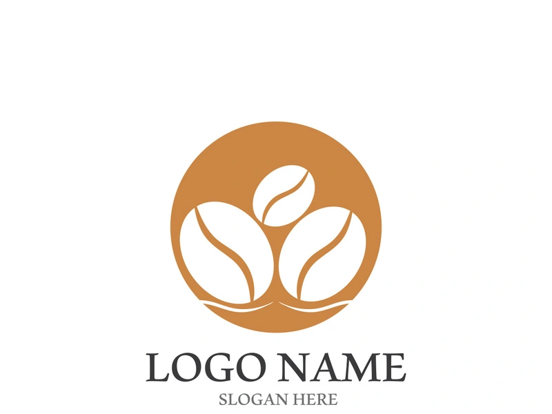 Coffee bean icon vector illustration template