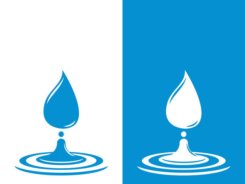 Water drop logo template vector illustration design