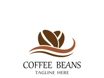 Coffee bean logo for cafe, business, label. preview picture