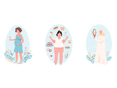 Women lifestyle illustrations  bundle