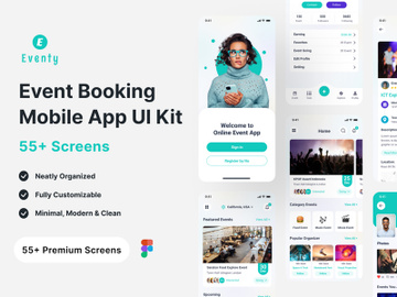 Eventy - Event Booking App UI Kit preview picture