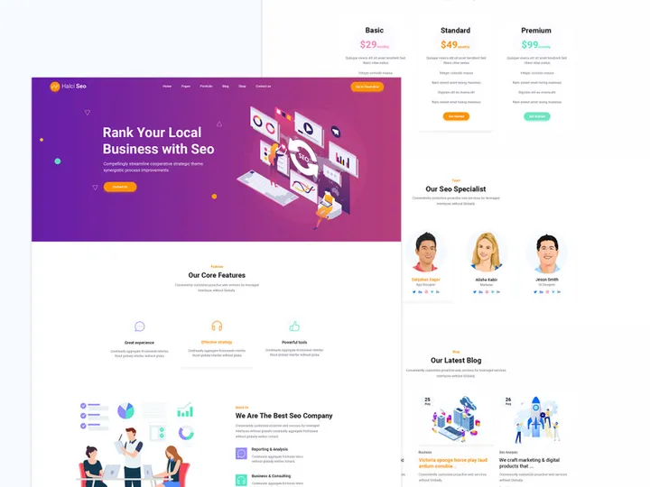 Halci SEO Web Templates