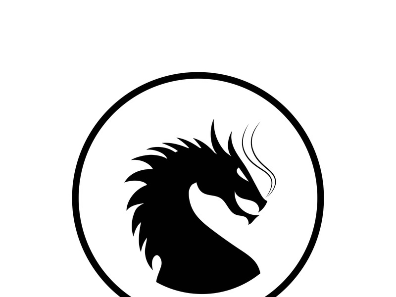 Dragon vector icon illustration design logo template