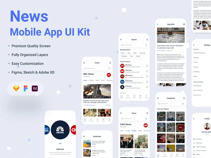 News App UI kit preview picture