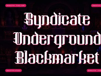 Morglitch | Pixelated Font