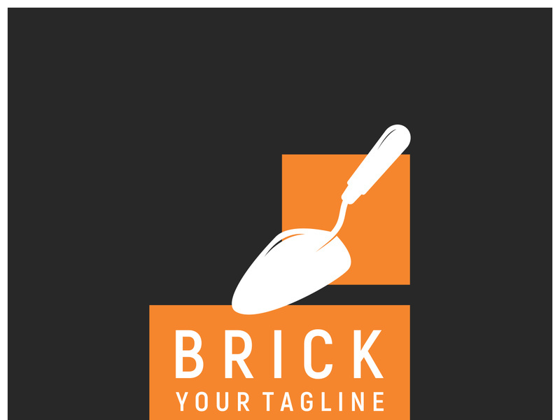 creative brick logo designs for buildings, architectural buildings, civil engineering, building materials shops