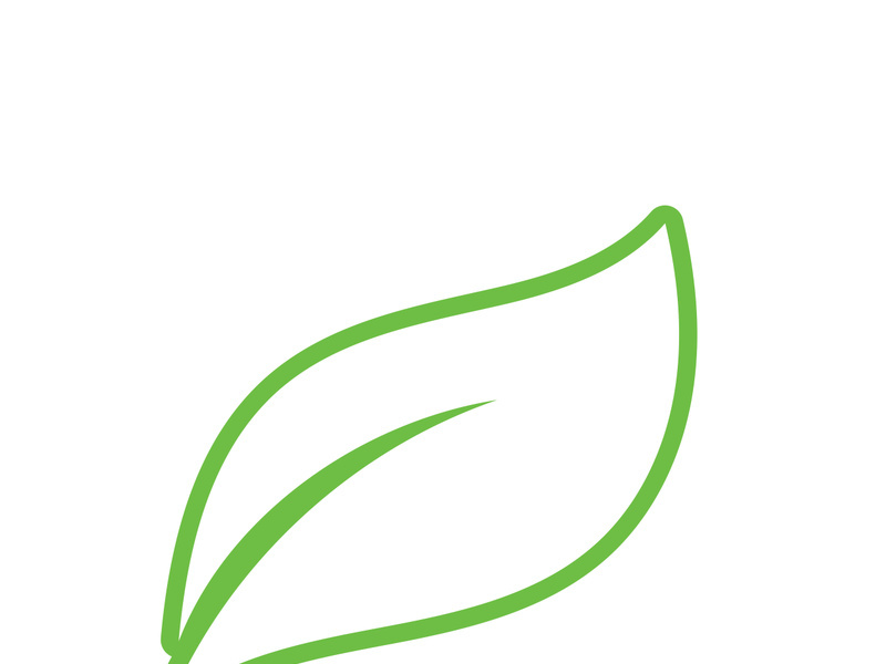 leaf logo green ecology nature element vector image