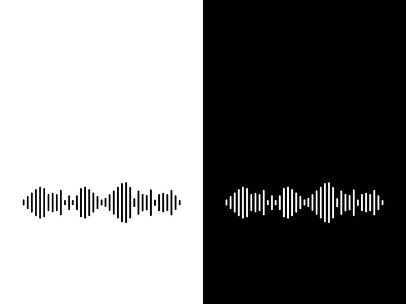 Sound waves vector illustration design template