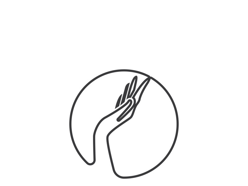 hand care logo and symbol vector